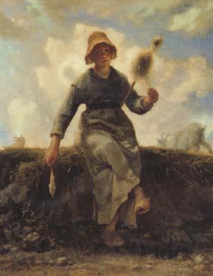 jean-francois millet The Spinner,Goat-Girl from the Auvergne (san20) Norge oil painting art